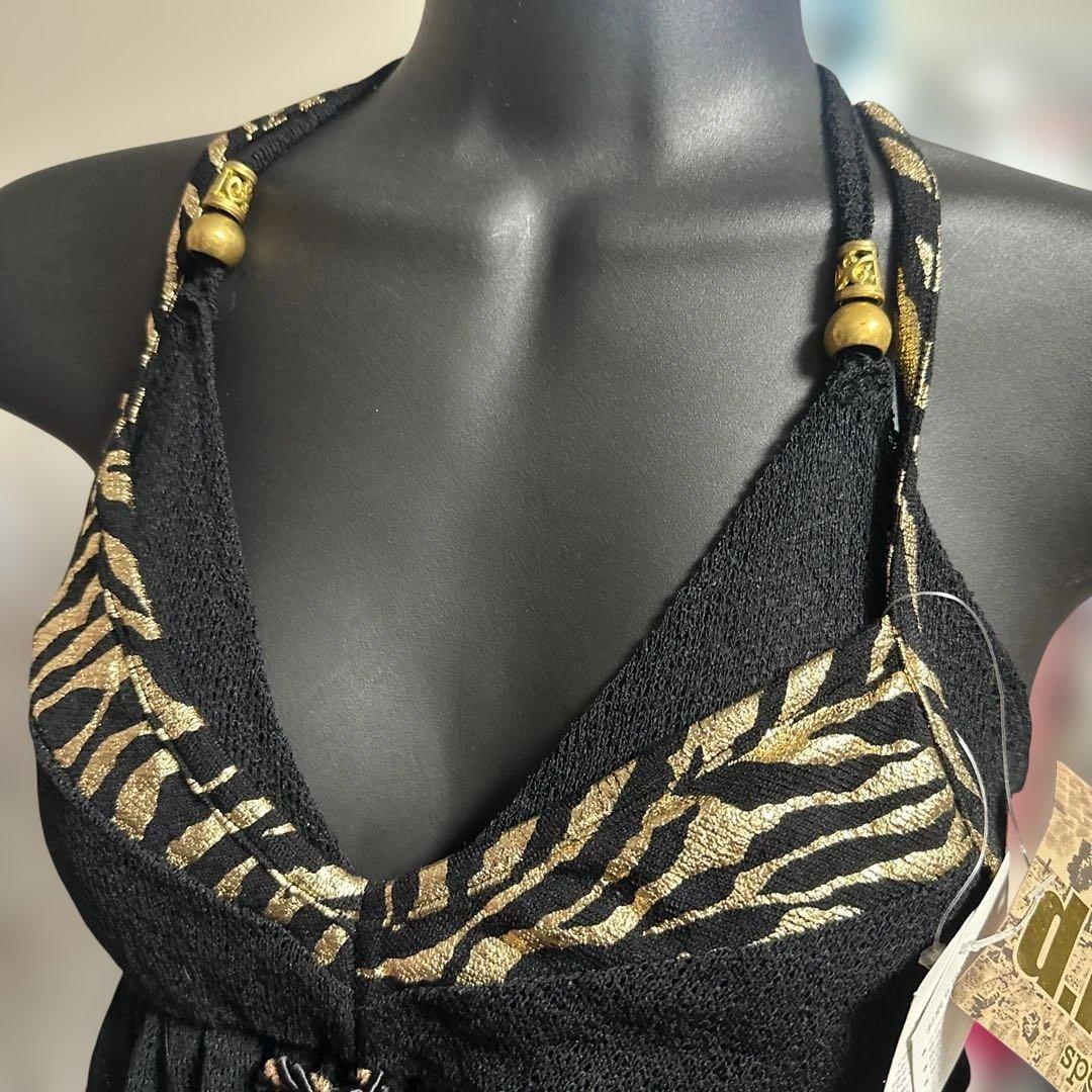 新品未使用　d.i.a ゴールド　ゼブラ柄　キャミソール