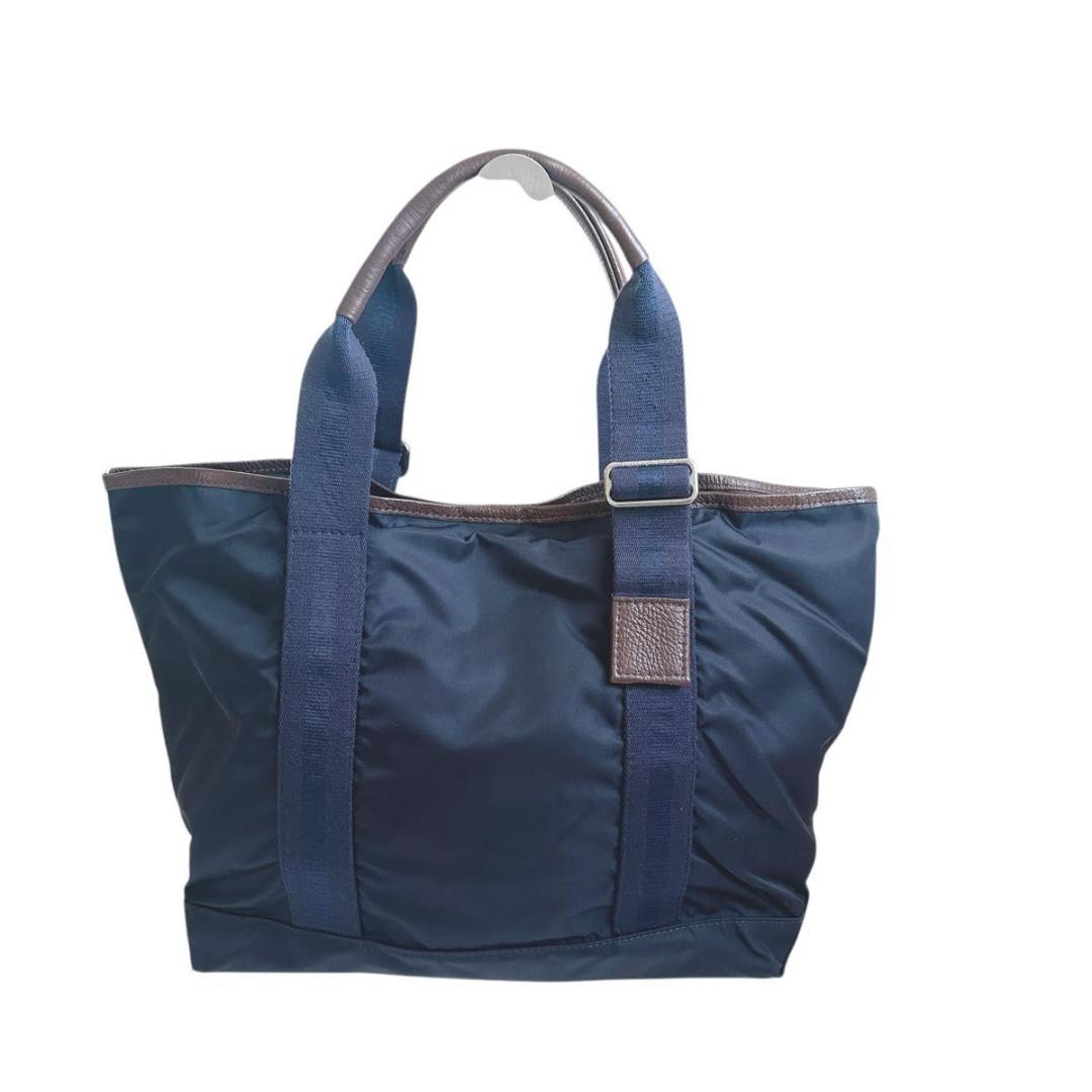 Orobianco トートバッグ　ネイビー　ナイロン　A4収納可　メンズ