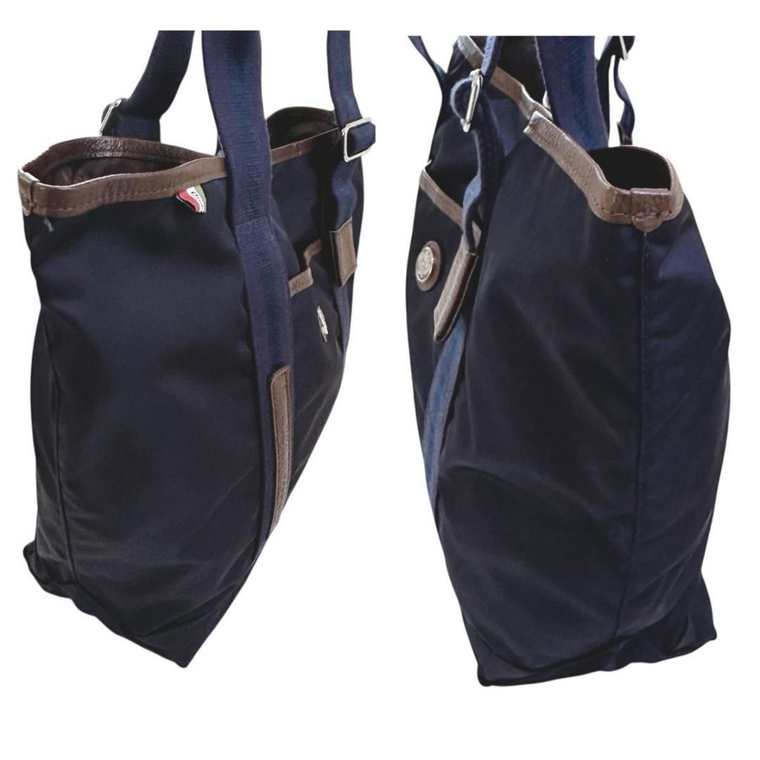 Orobianco トートバッグ　ネイビー　ナイロン　A4収納可　メンズ