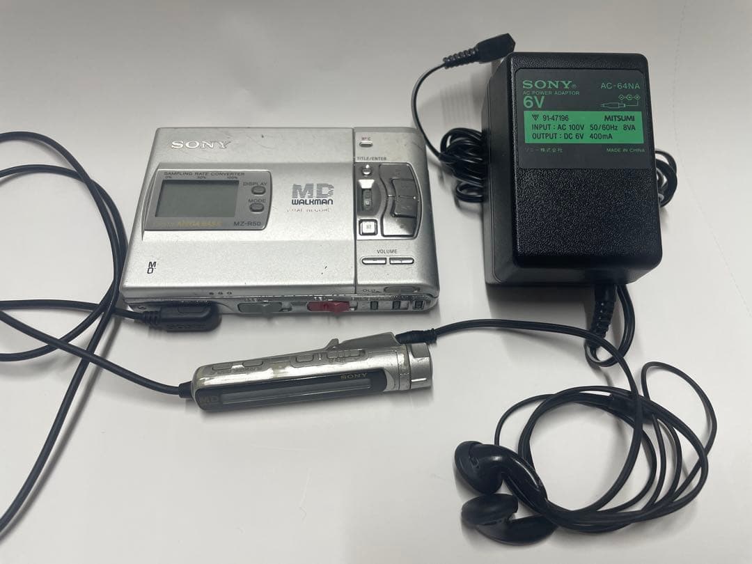 SONY ソニー MDウォークマン MZ-R50 ACアダプター付き