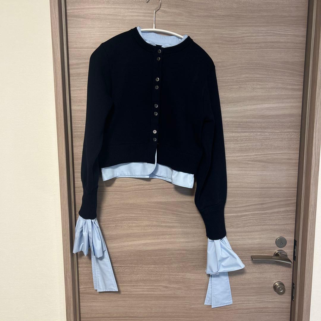 Bibiy. 25AW ANGELIQUE KNIT ネイビー