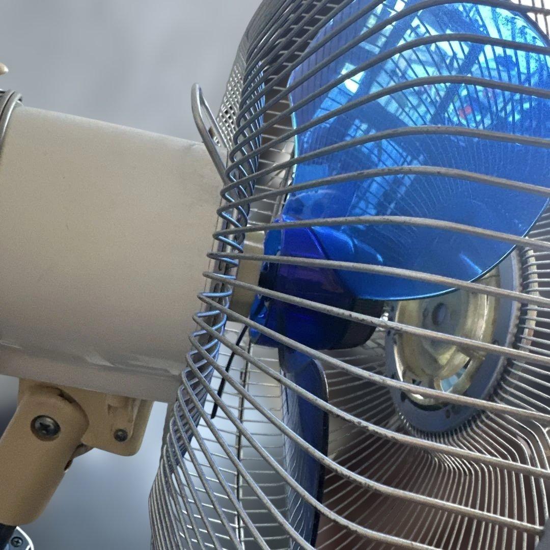 ヴィンテージ　SANYO スタンドファン 青 3枚羽根