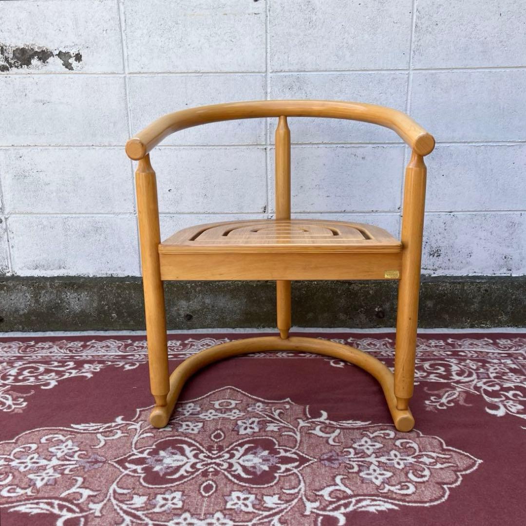 古家具ビンテージ品◾️National 木製家具 アームチェア 木製チェア B