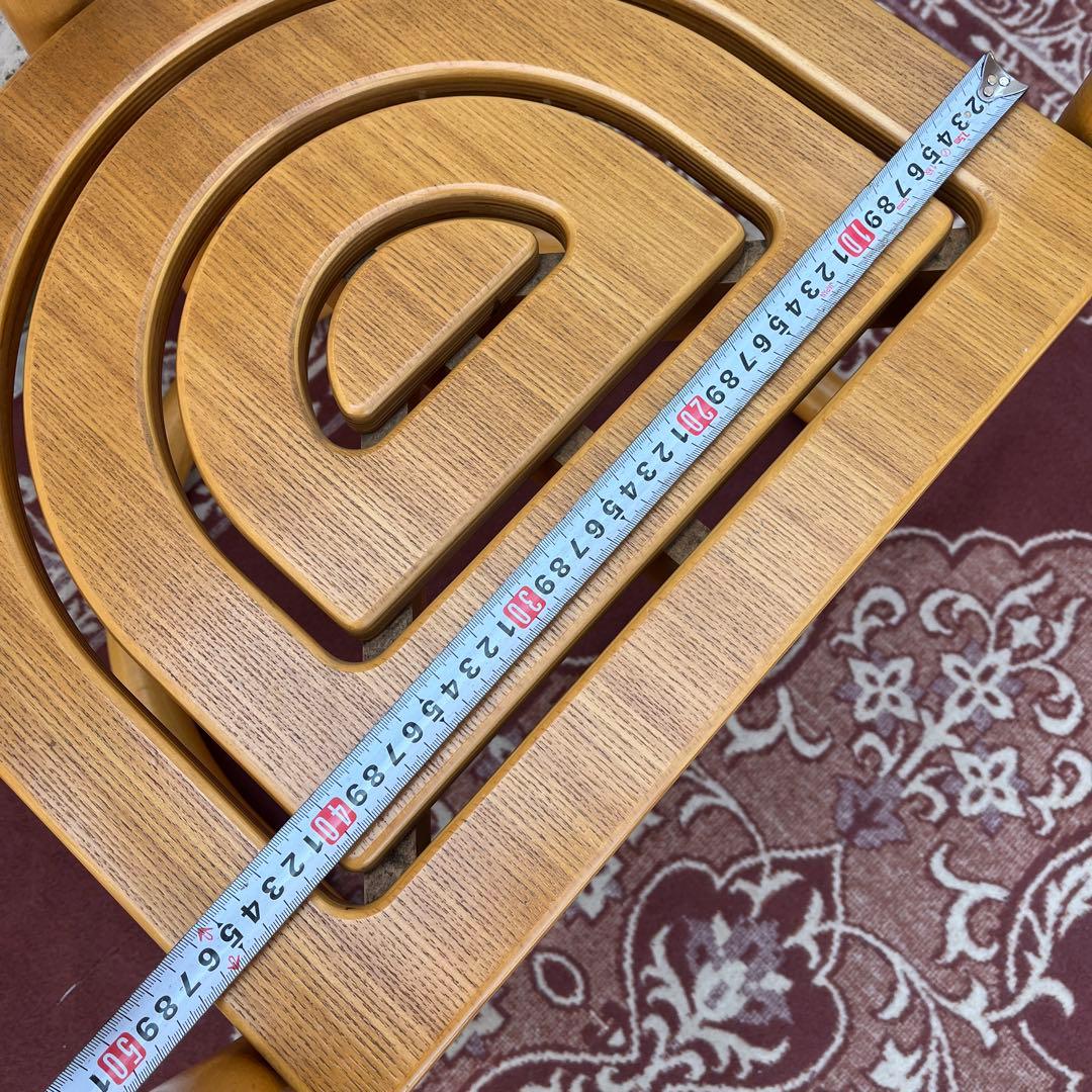 古家具ビンテージ品◾️National 木製家具 アームチェア 木製チェア B