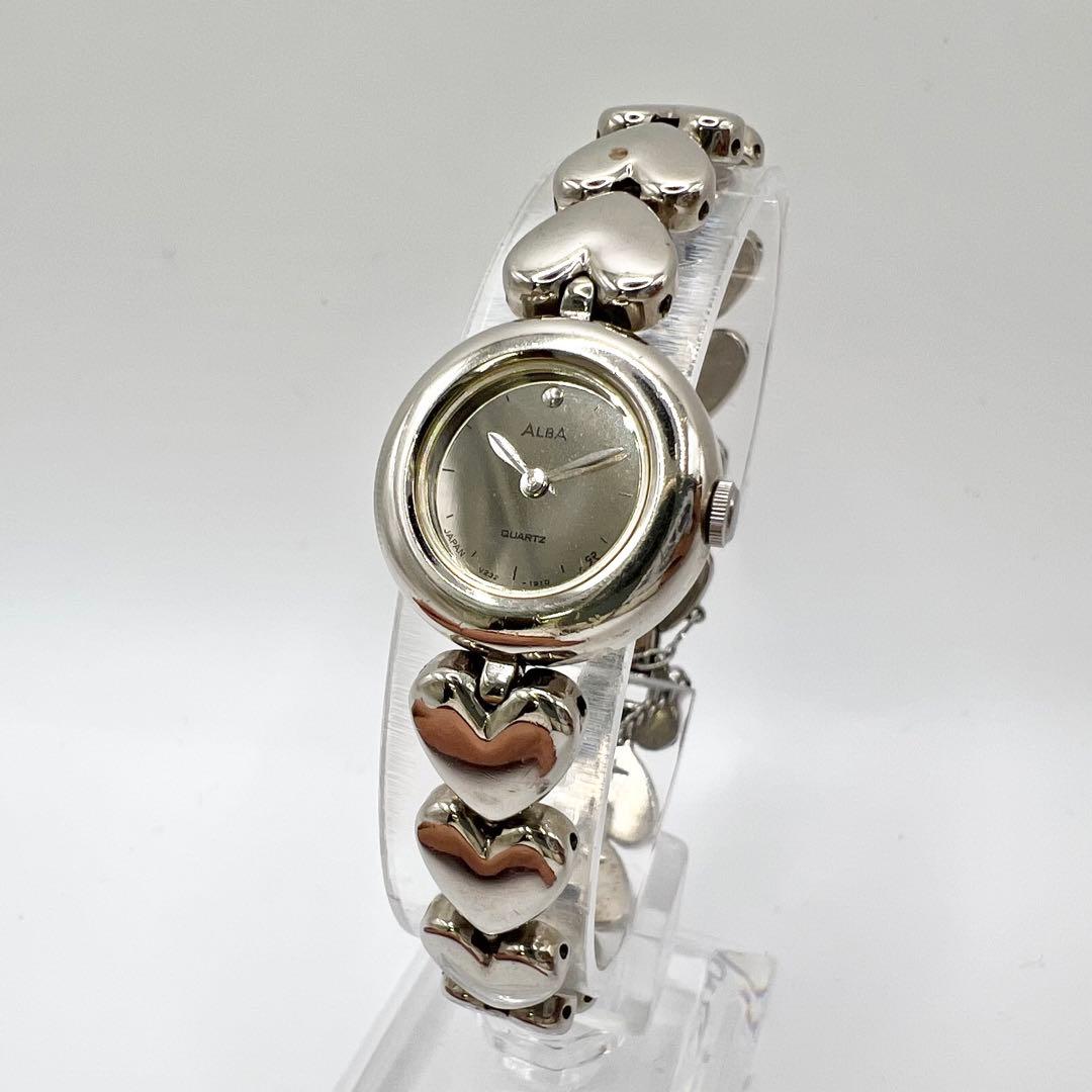 値下げ【SEIKO】ALBA 腕時計 ハート型メタルベルト 稼働品