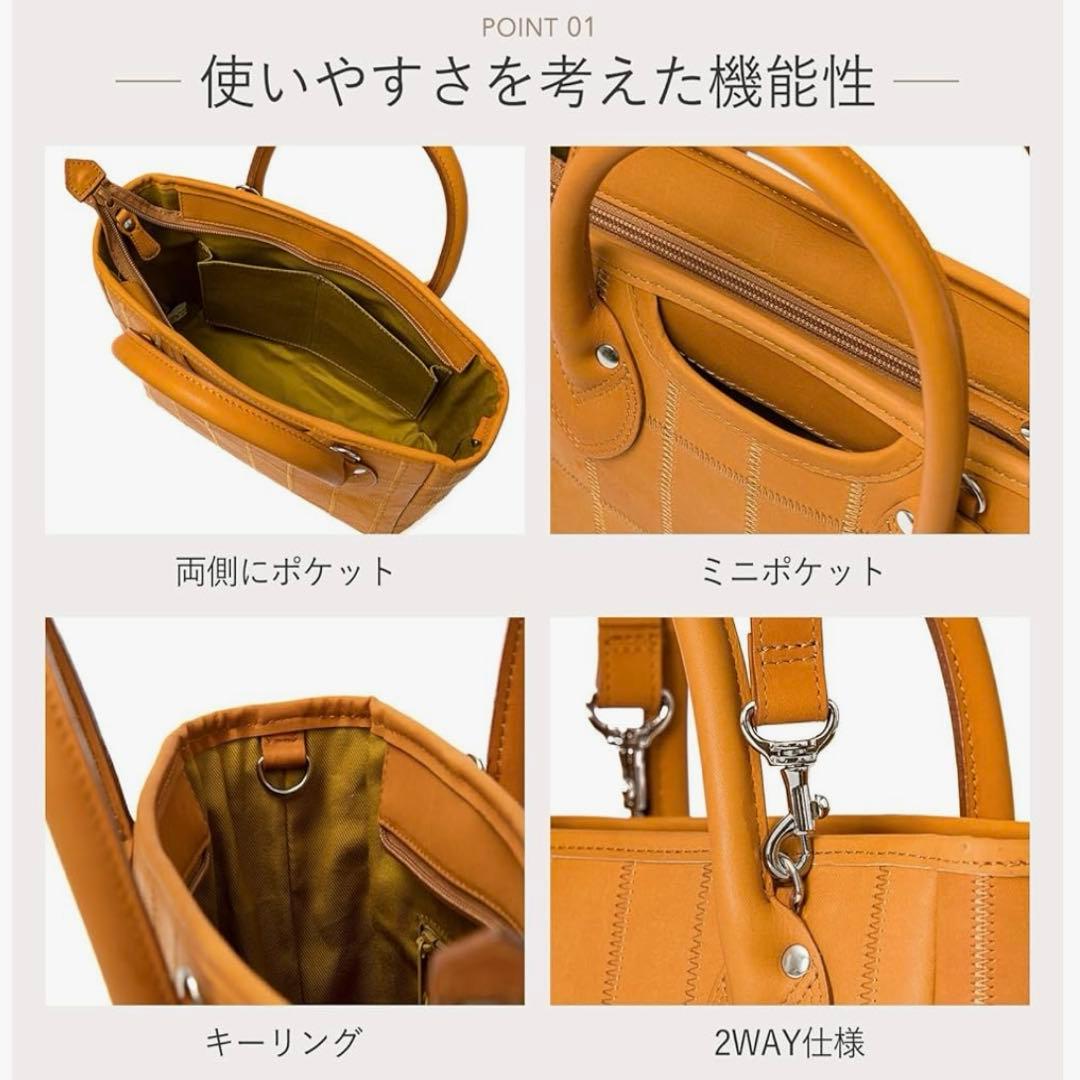 新品✨TRION トライオン 本革 2WAYミニトートバッグ グラブレザー　黒