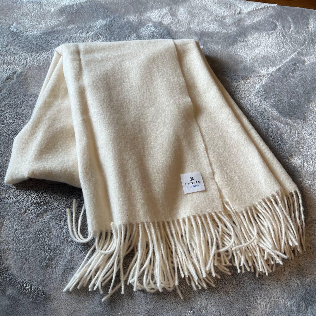 LANVIN アイボリー カシミヤら ストール