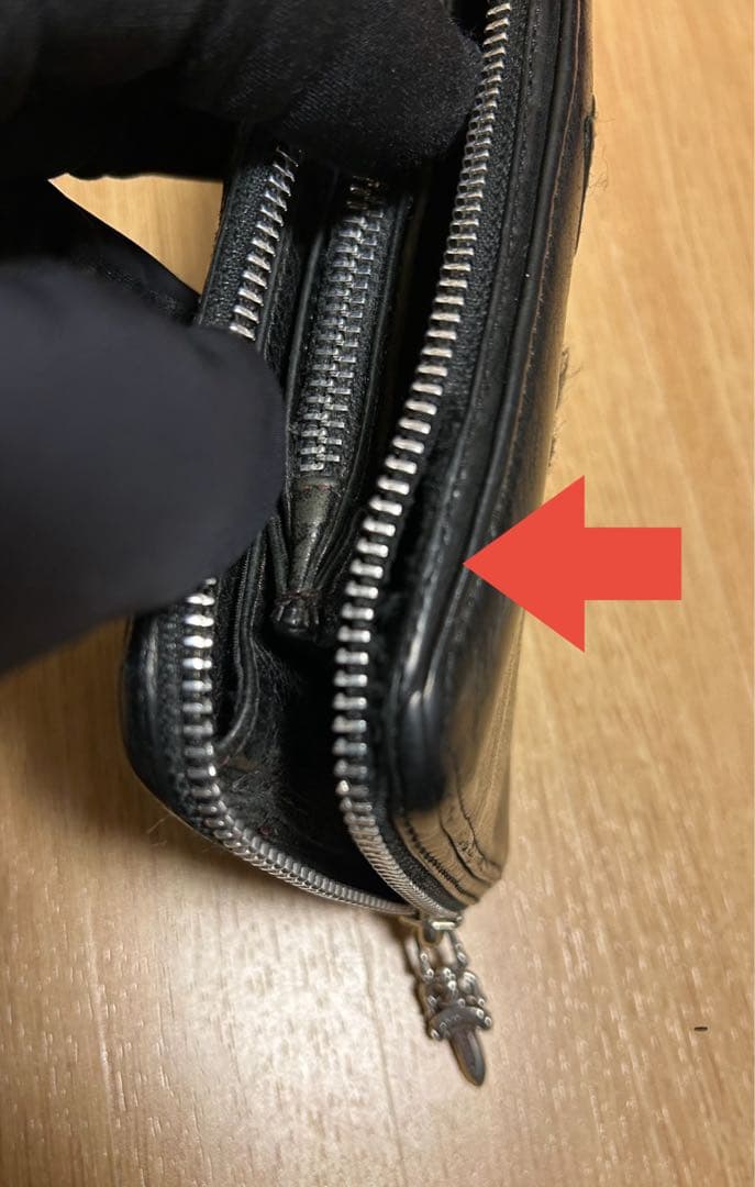 【インボイス付き】　CHROME HEARTS クロムハーツ ジップウォレット