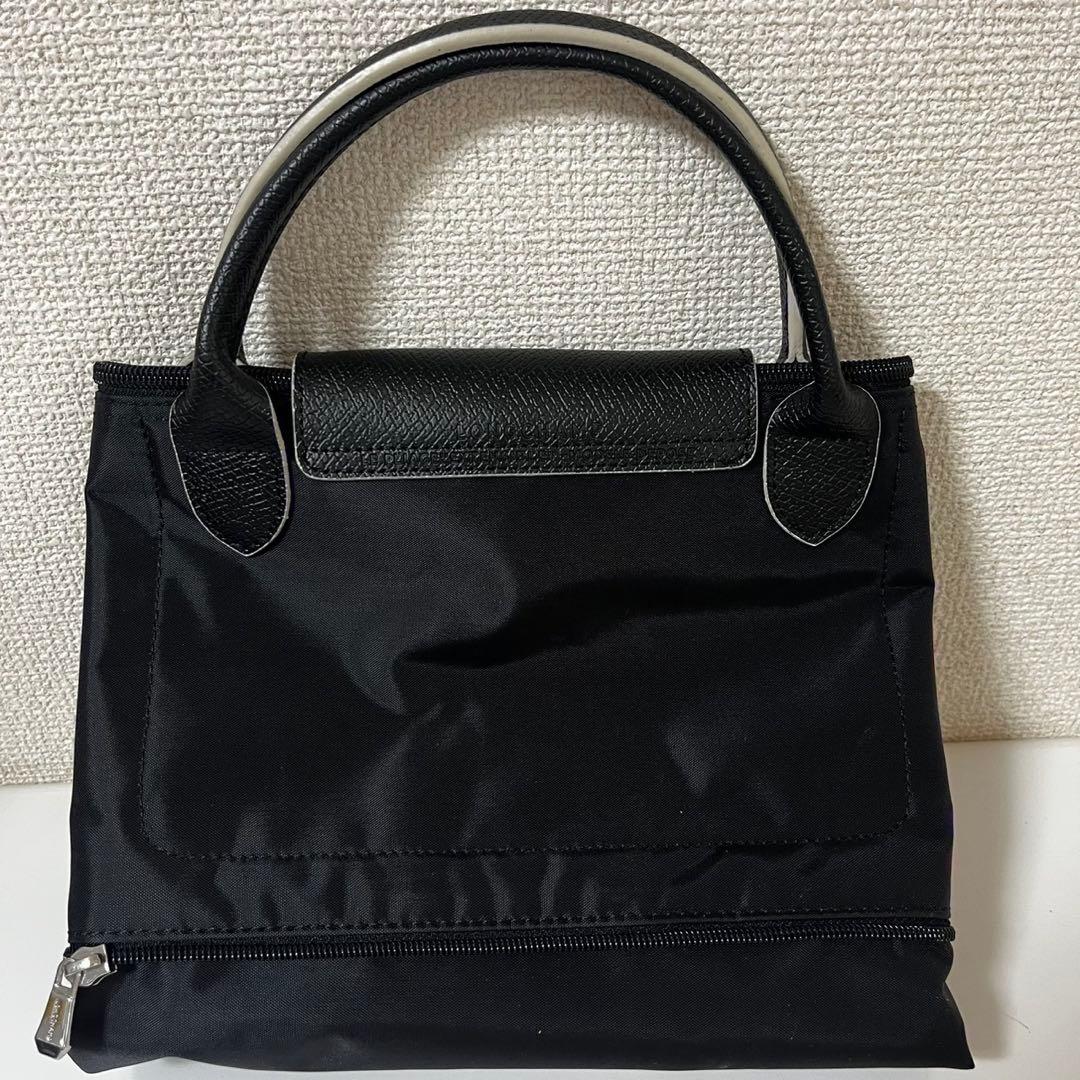 【新品】ロンシャン ル・プリアージュボストン黒、グレー(刺繍)