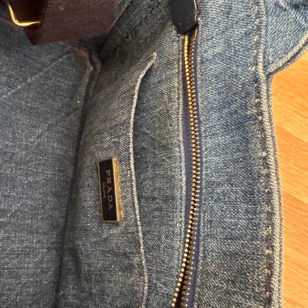 【Ring】プラダ　カナパ　ハンドバッグ　ショルダー　デニム