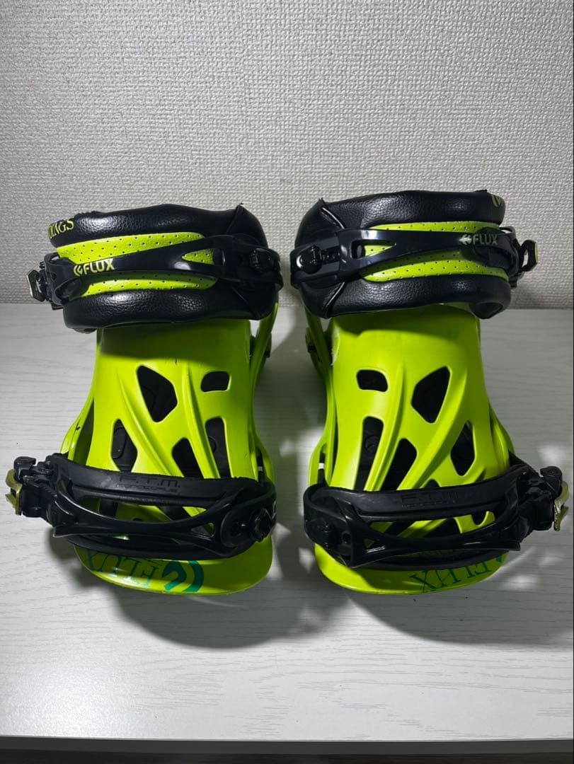 最終値下げ　FLUX スノーボード ビンディング ブラック/ライムグリーン