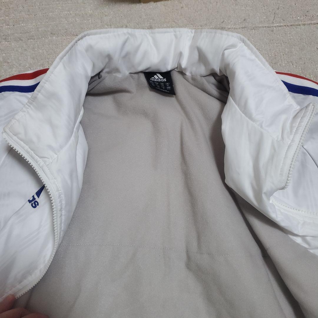 【美品】adidas　ナイロンジャージ　上下セット　メンズOサイズ　厚手裏地付き