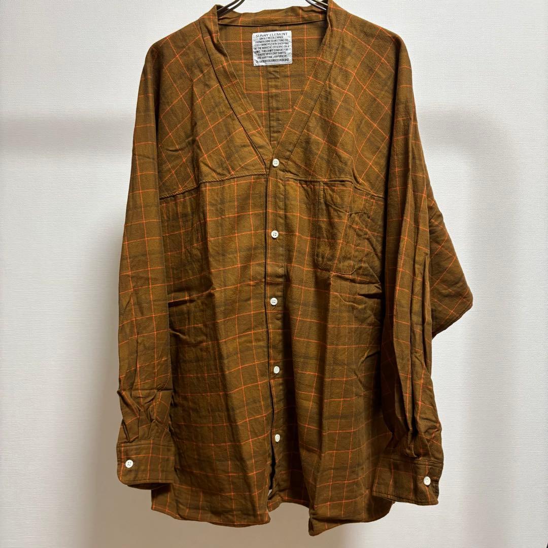 トップス SUNNY ELEMENT Museum shirt Brown Check
