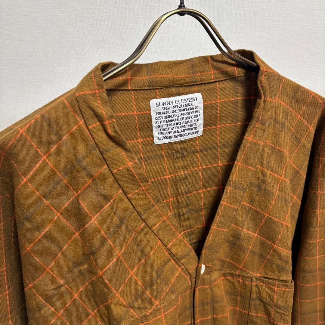 トップス SUNNY ELEMENT Museum shirt Brown Check