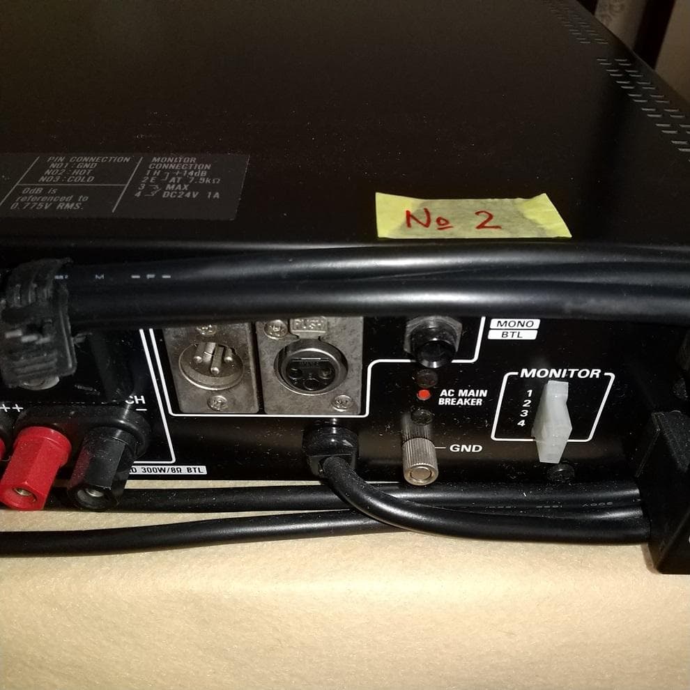 松下通信 RAMSA 100W+100Wパワーアンプ WP-9110 (動作品）