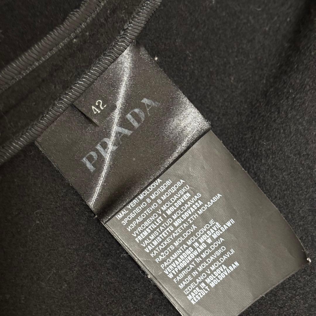 PRADA プラダ　ダッフルコート　コート　美品　バージンウール　ブラック　42