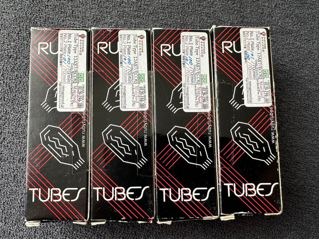 RUBY 12AX7 ECC83 ルビー マッチド4本セット HG管