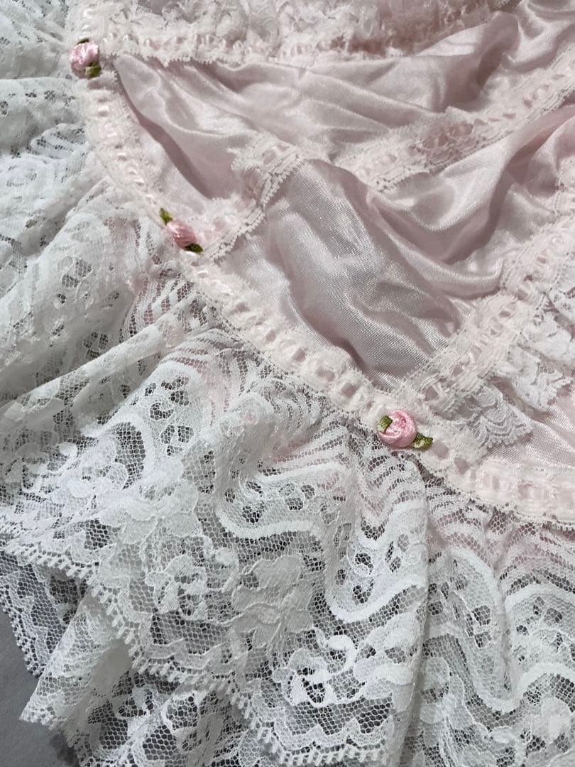 00sLIZLISA系 薔薇 フリル ハシゴレース ベビードール キャミソール