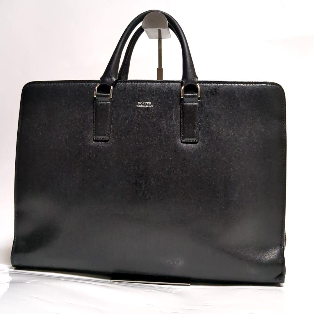 ✨PORTER✨FLUX ビジネスバッグ レザー ブラック A4収納可能