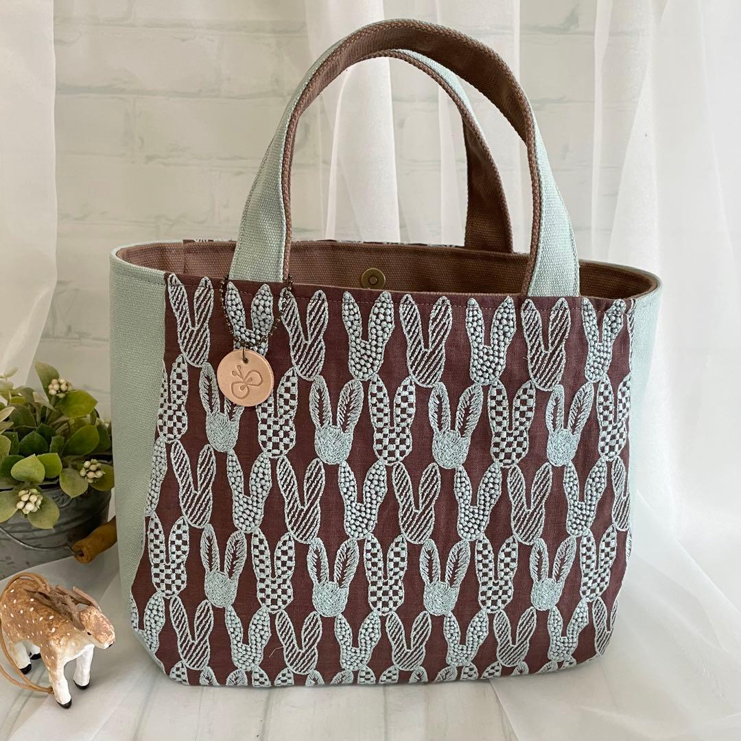 ハンドメイド　ラウンドトートバッグ　ミナペルホネン　pomppia　458