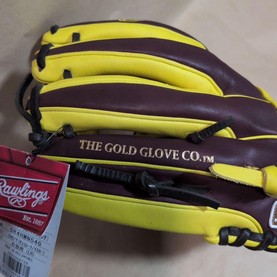 ローリングス:軟式用グラブ:右投げ:一般大人用:チョコ/イエロー:11.5インチ