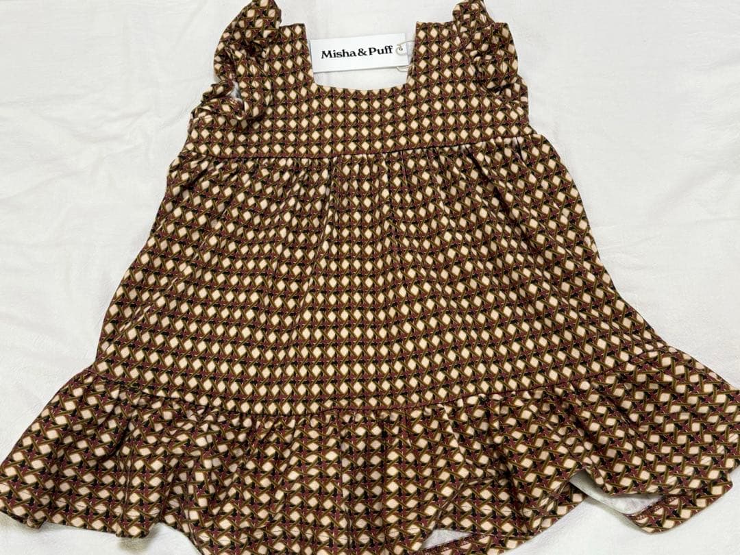 ワンピース misha&puff Ruffle Sleeve Dress Lattice