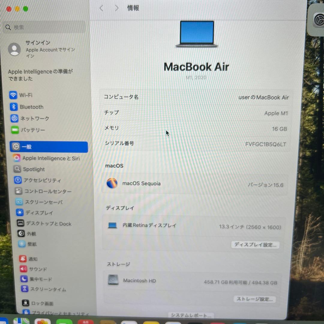 上位MacBook Air 2020 A2337 M1 メモ16GB 500GB