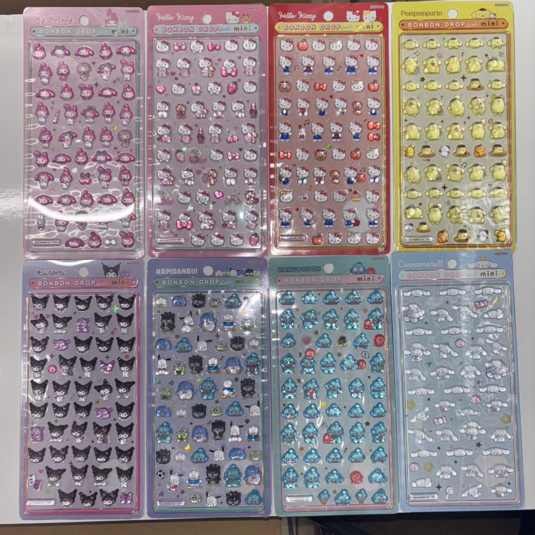 国内正規品 サンリオ ボンボンドロップ シール mini 8枚 コンプリート