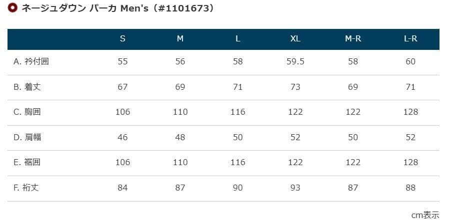 モンベル ネージュダウン パーカ Men's 1101673 NV Mサイズ