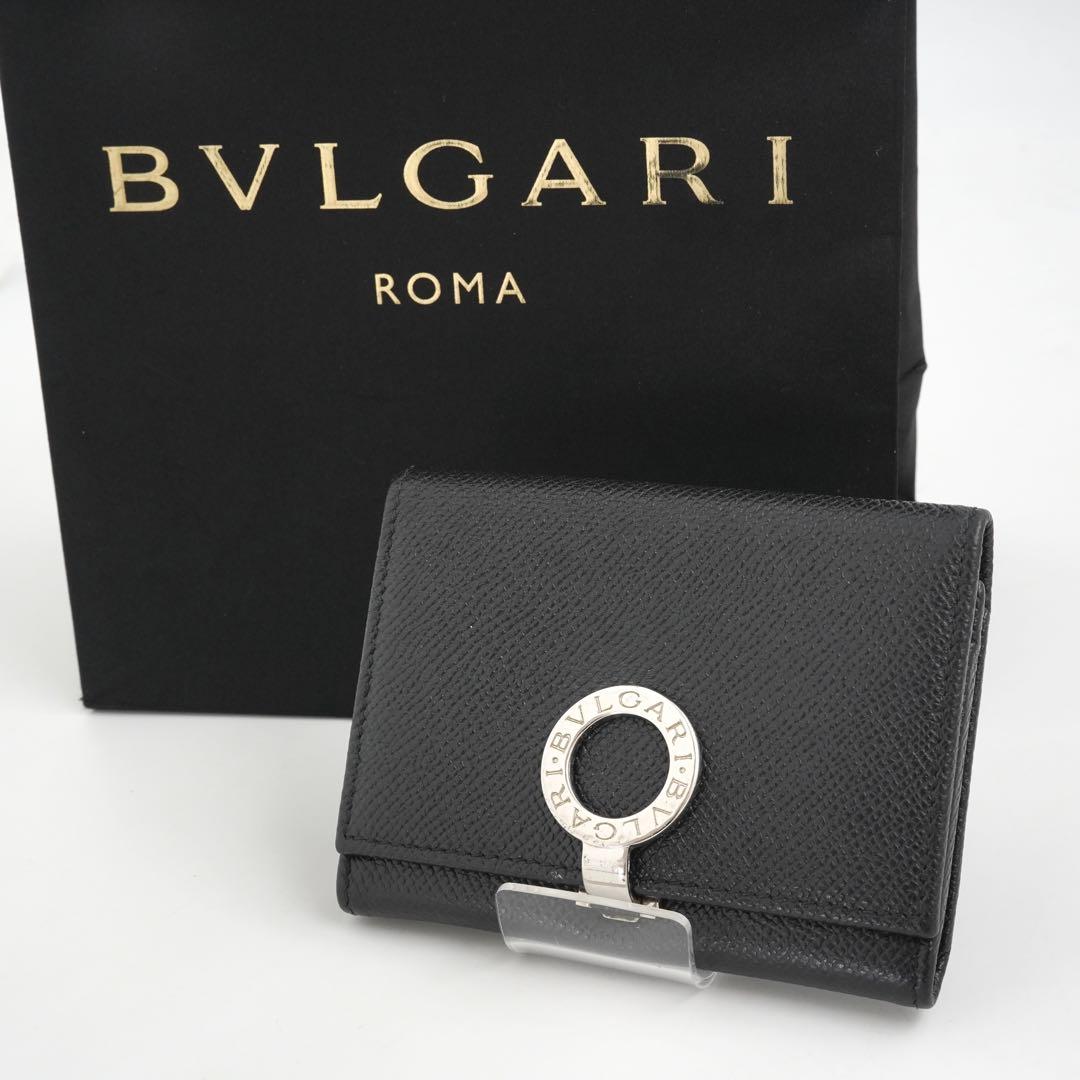 ✨未使用に近い✨　ブルガリ　カードケース　名刺入れ　本革　レザー　ビジネス　黒