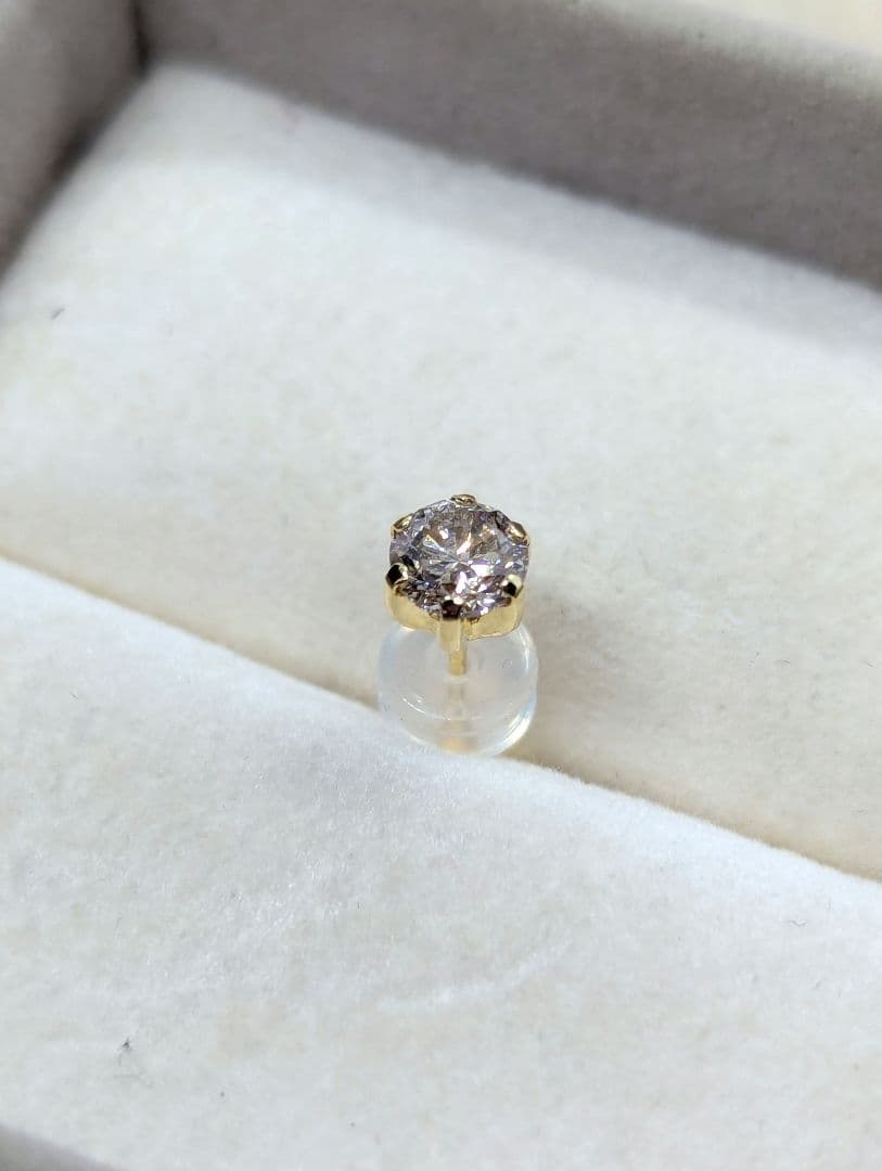 限定Sale！K18YG ♢片耳用♢天然 ダイヤモンドピアス