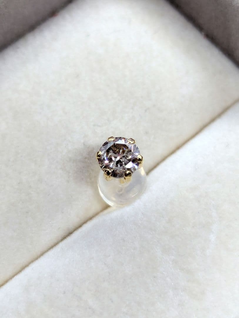 限定Sale！K18YG ♢片耳用♢天然 ダイヤモンドピアス
