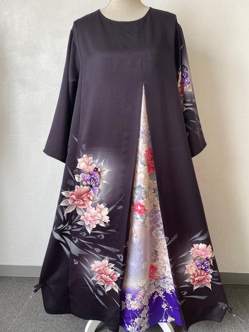 3274 着物　リメイク　ドレス　ワンピース