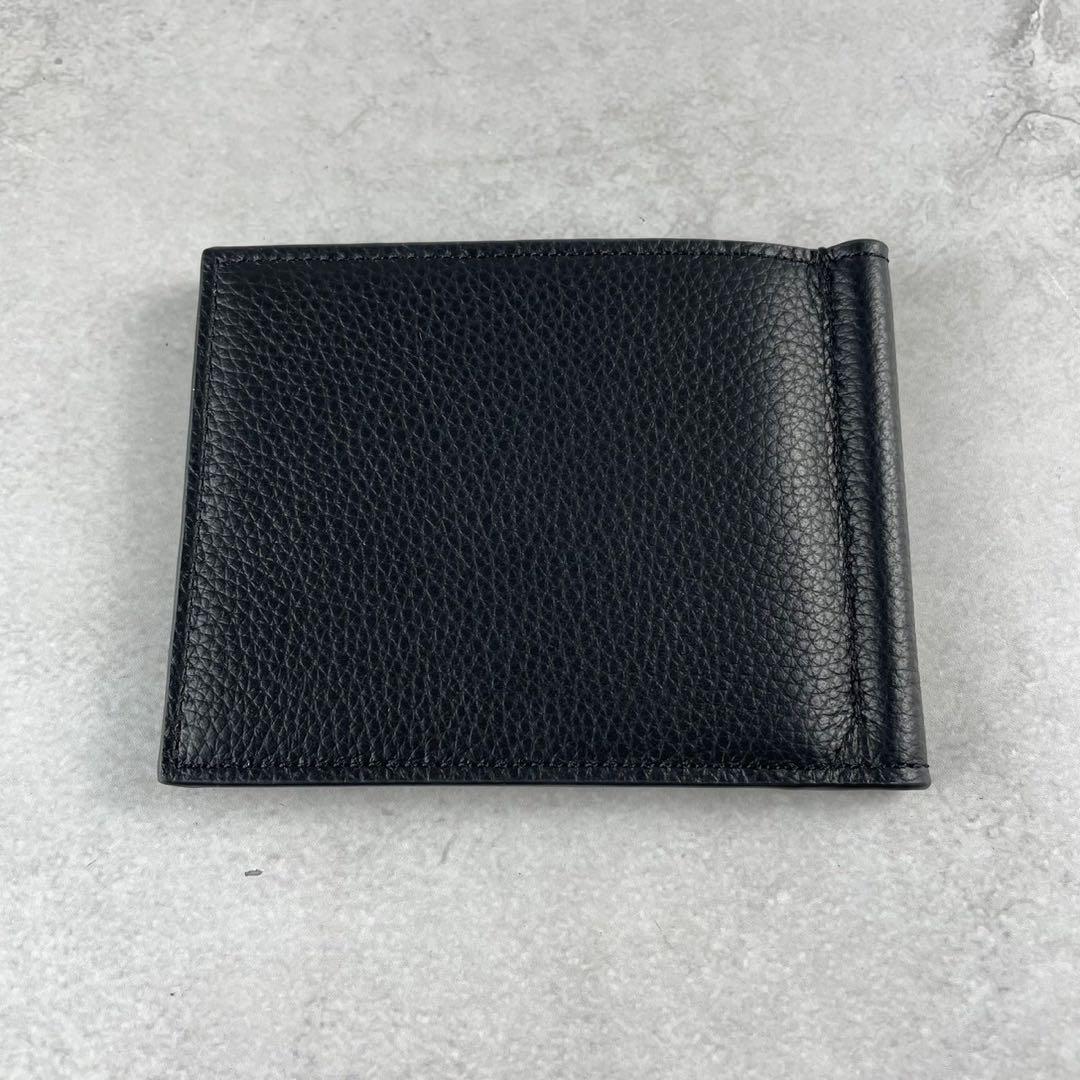 【未使用保管品】 ディオールオム マネークリップ ネイビー レザー