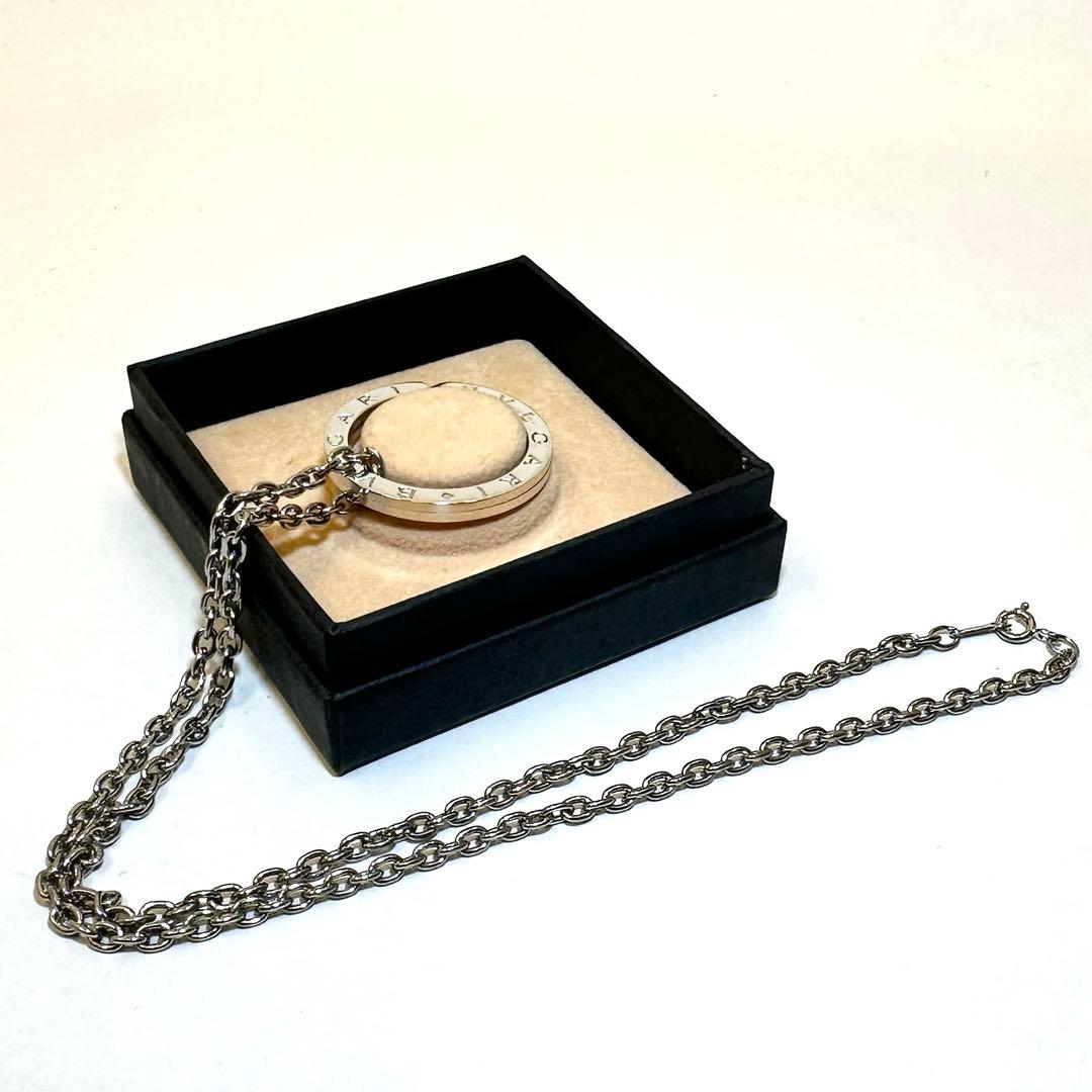 ★BVLGARI★シルバーチェーン付き★キーリング★シルバーネックレス★