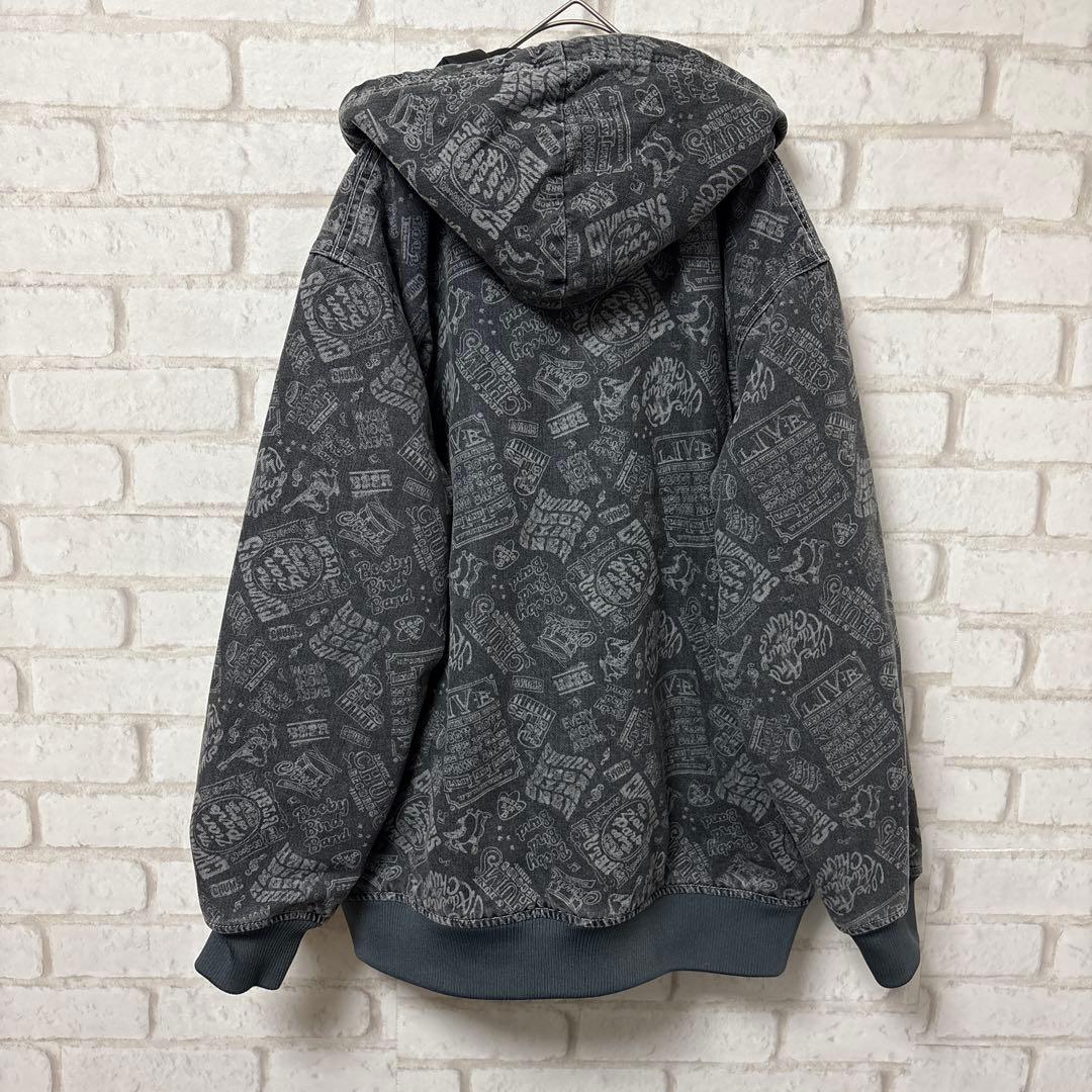 【美品】 CHUMS ウォームデニムパーカー ジャケット 刺繍　グレー　M