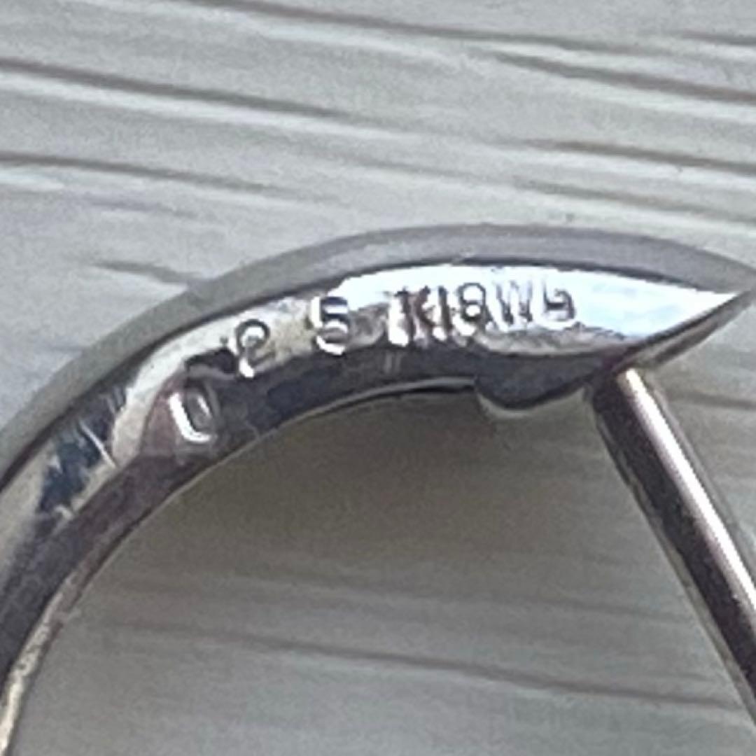 ダイヤパヴェK18WGピアス　片耳