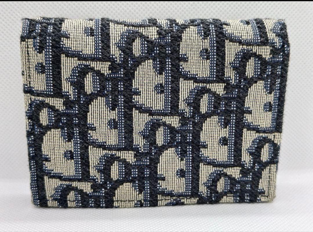 【美品】DIOR カードケース オブリークジャガード