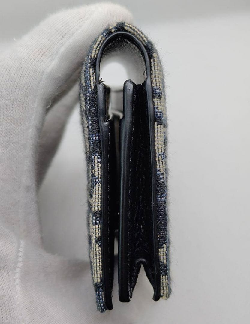 【美品】DIOR カードケース オブリークジャガード