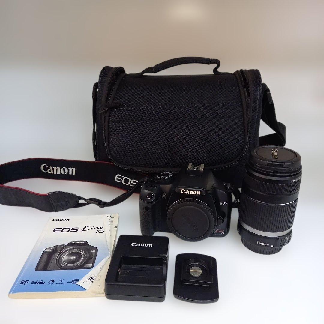 canon EOS Kiss X2　デジタル一眼カメラ　EFS55-250mm