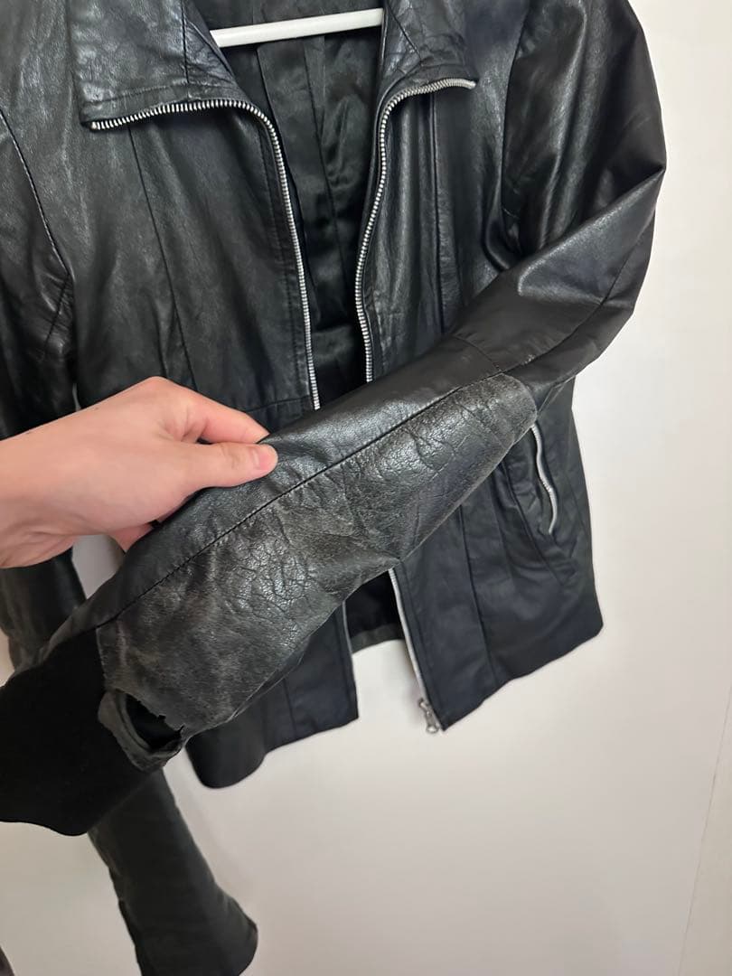 ekamライダース レザージャケット 短丈 v系 お兄系00s y2k