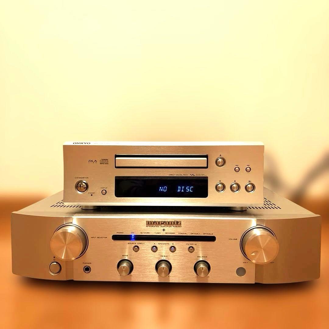 【セット販売】マ￼ランツ／アンプPM6007／オンキョー／CDプレーヤーC733