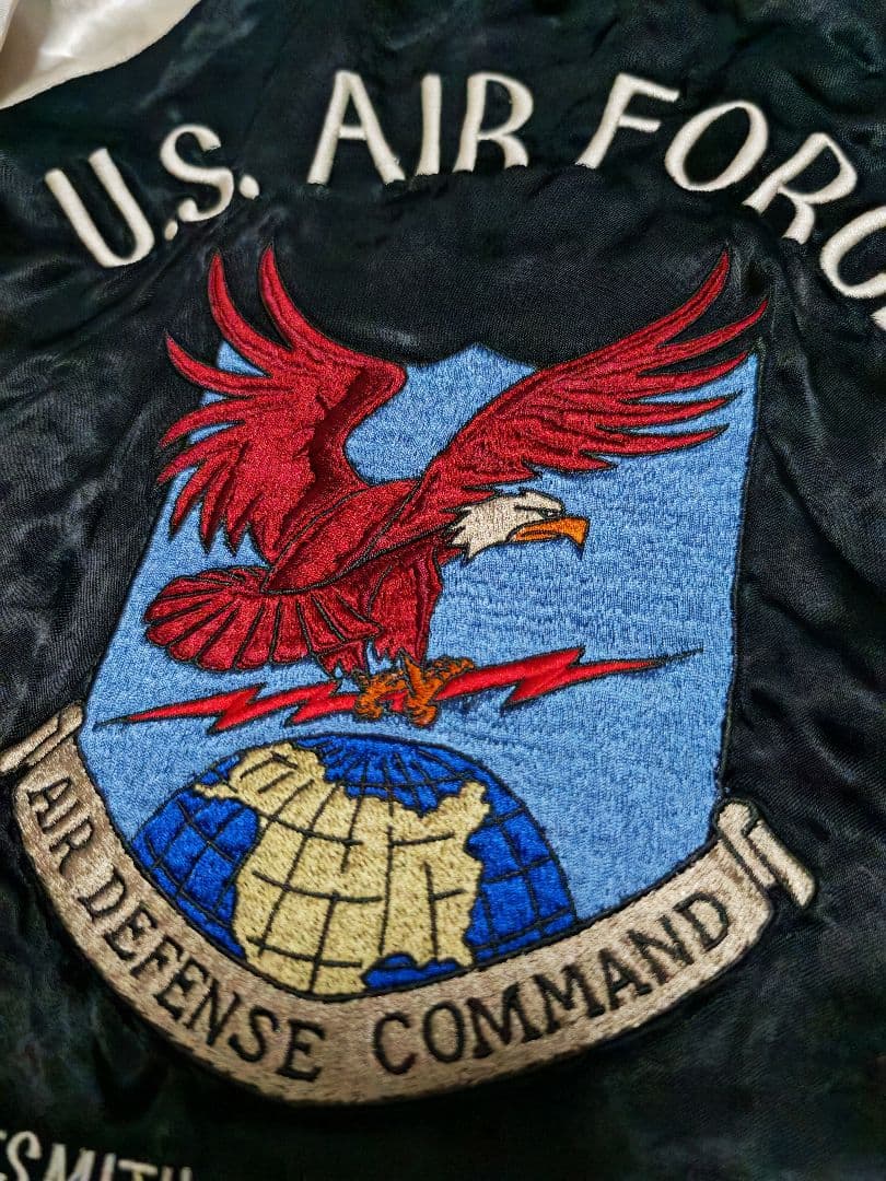 美品 2面用AVIREX USA 別珍 虎日本 スカジャン unisex サテン