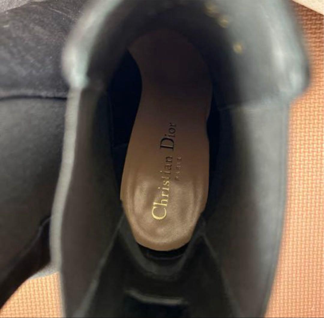 【完売品】DIORクリスチャンディオール　カナージュサイドゴアショートブーツ36