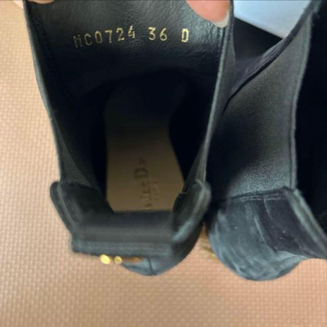 【完売品】DIORクリスチャンディオール　カナージュサイドゴアショートブーツ36