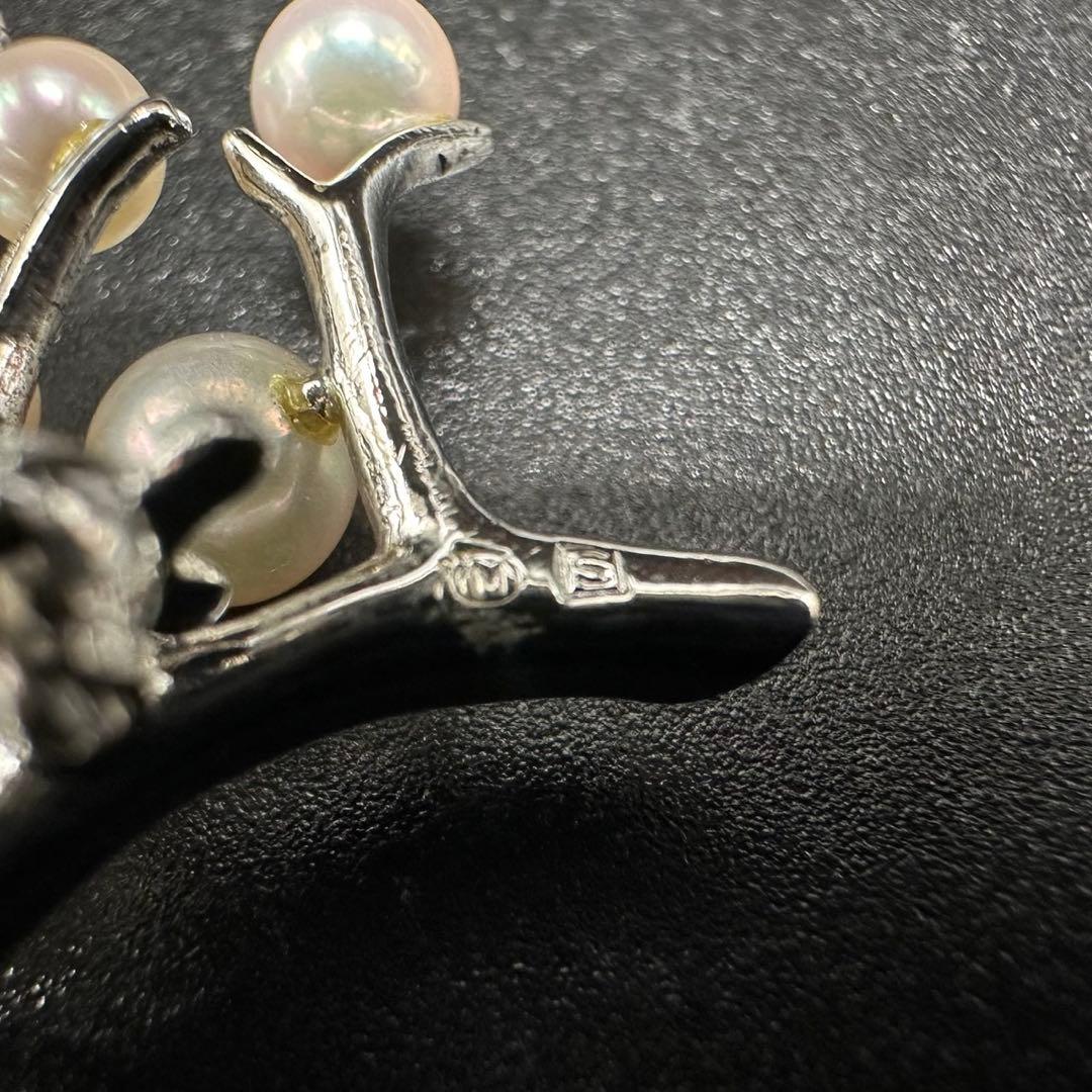 極美品✨　MIKIMOTO ミキモト　パール　ブローチ　幸福の木　希少　1351