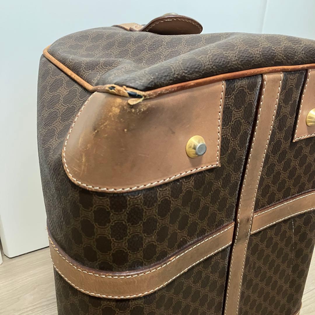 【値下げ・ヴィンテージ】セリーヌ マカダム柄 ボストンバッグ 大容量