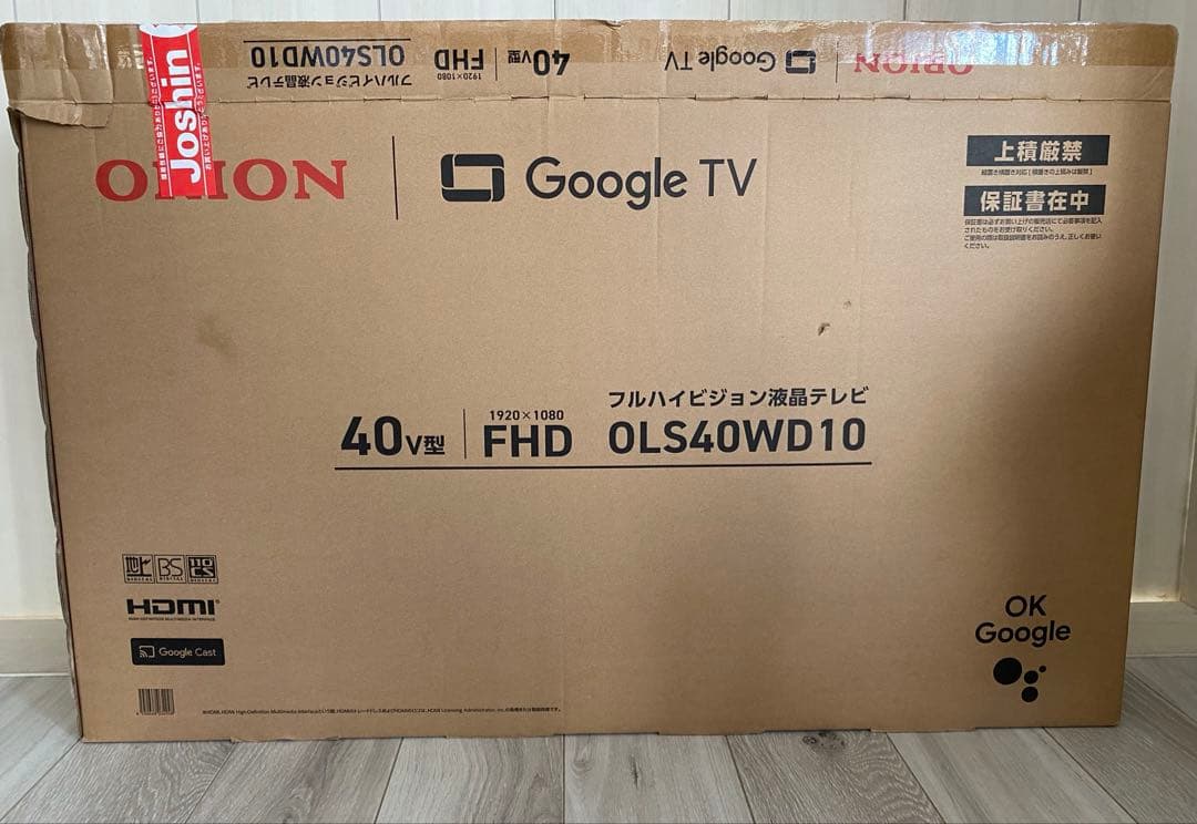 未使用　ORION Google TV OLS40WD10 40V型