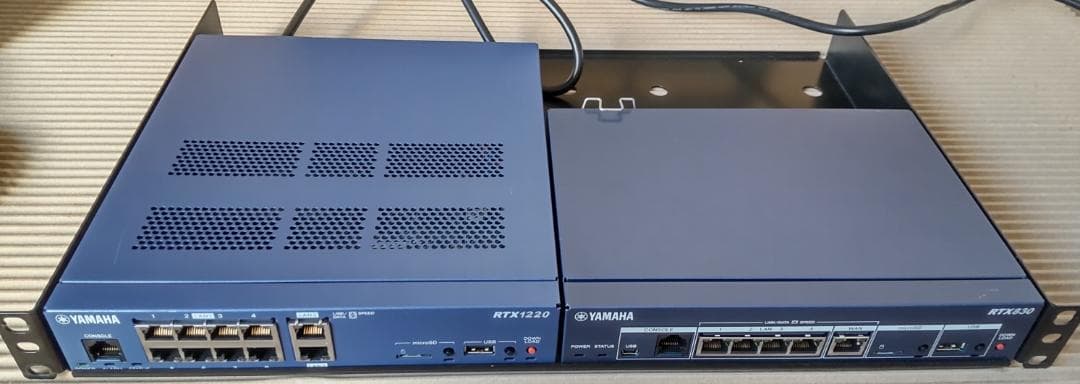 YAMAHA RTX1220 + RTX830 + RTXシリーズ専用棚板セット