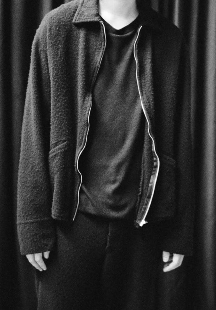 COMOLI 縮絨ウールジップショートジャケット サイズ3 コモリ